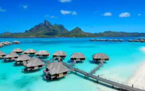 overwater bungalows in bora bora at four seasons