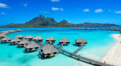 overwater bungalows in bora bora at four seasons