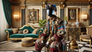 representation of gen z maximalism in decor and luxury fashion