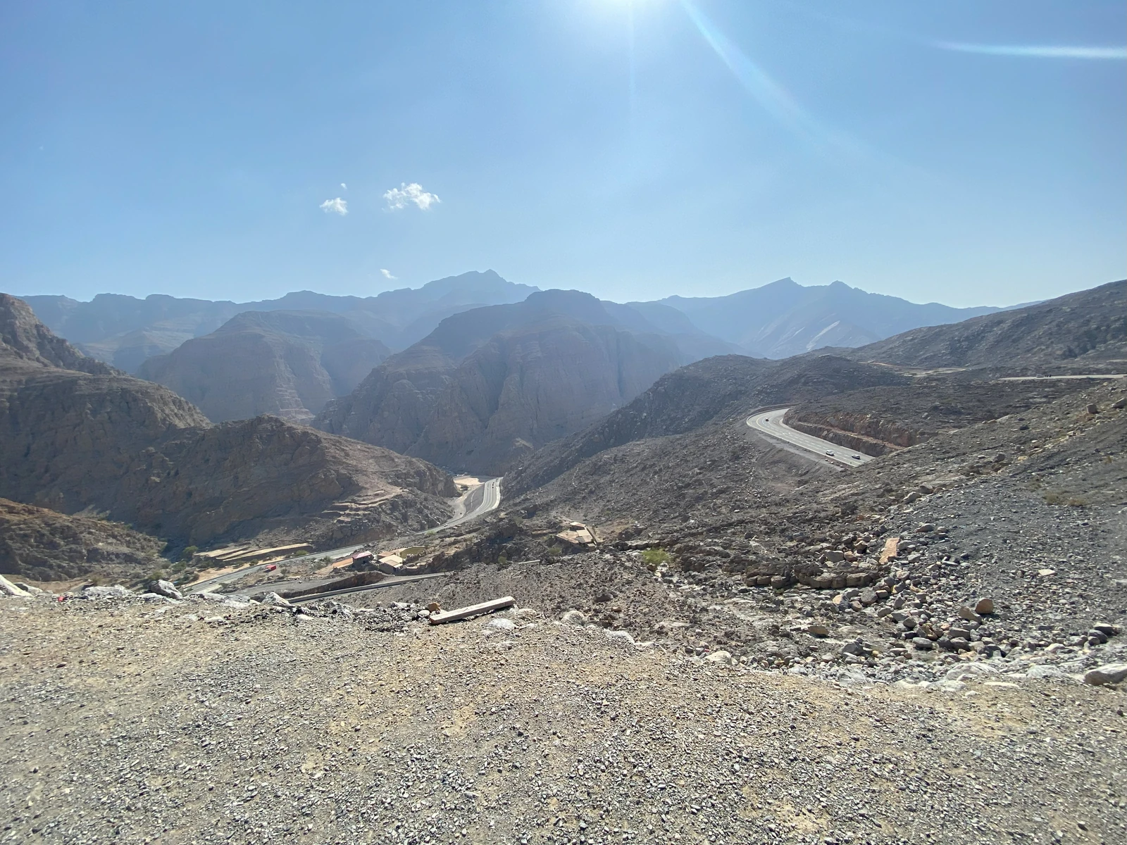 The Jebel Jais mountain ranges viewed from Ras Al Khaimah.