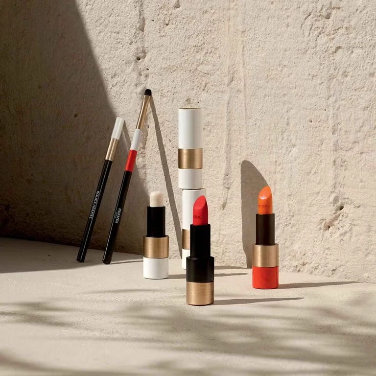 Rouge Hermes lipstick in brand-supplied product photography.