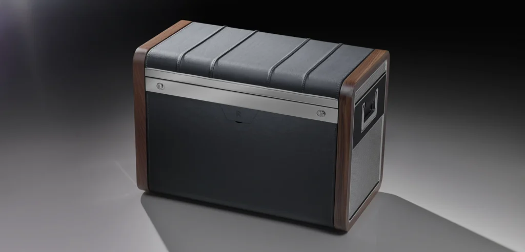 Rolls-Royce Phantom Zenith Collection picnic hamper with its bespoke tableware and accessories.