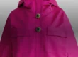 Fuchsia Duchesse satin hooded jacket from Humberto Leon’s Fall 2026 St. John collection, shown front-facing against a light background.