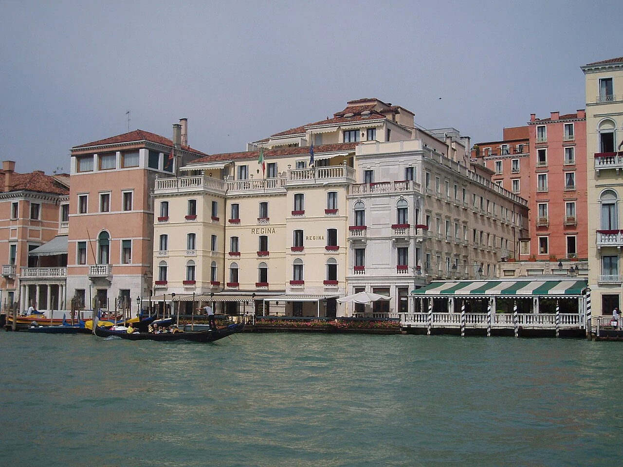 Grand Canal exterior of the historic hotel building now The St. Regis Venice.
