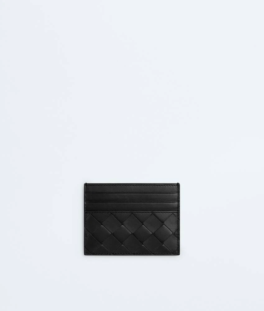 Black Bottega Veneta Intrecciato nappa-leather credit card case.