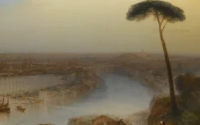 J. M. W. Turner’s Rome, From Mount Aventine, a luminous panoramic view of Rome and the Tiber.
